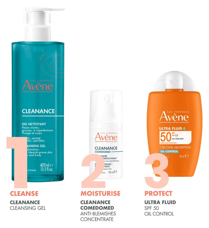 Avène Cleanance Cleansing Gel Oily Blemish-Prone Skin 400ml - British product
