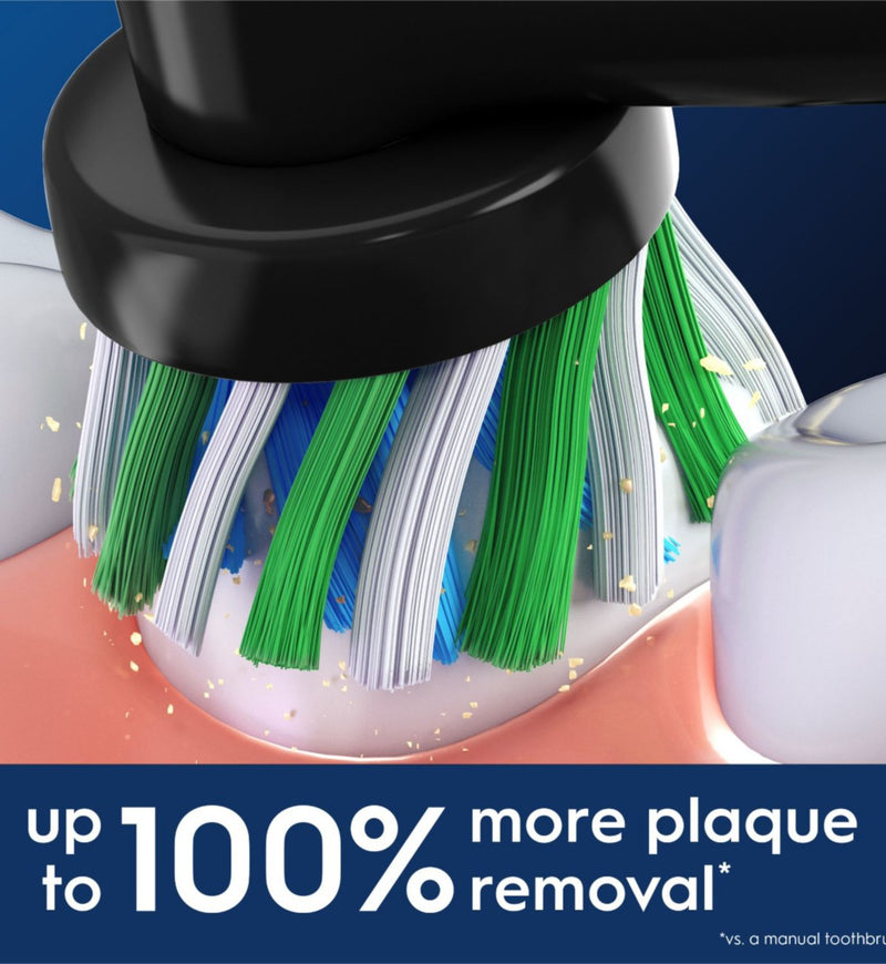 Oral-B Pro Cross Action black toothbrush heads 4 pack (British brand)