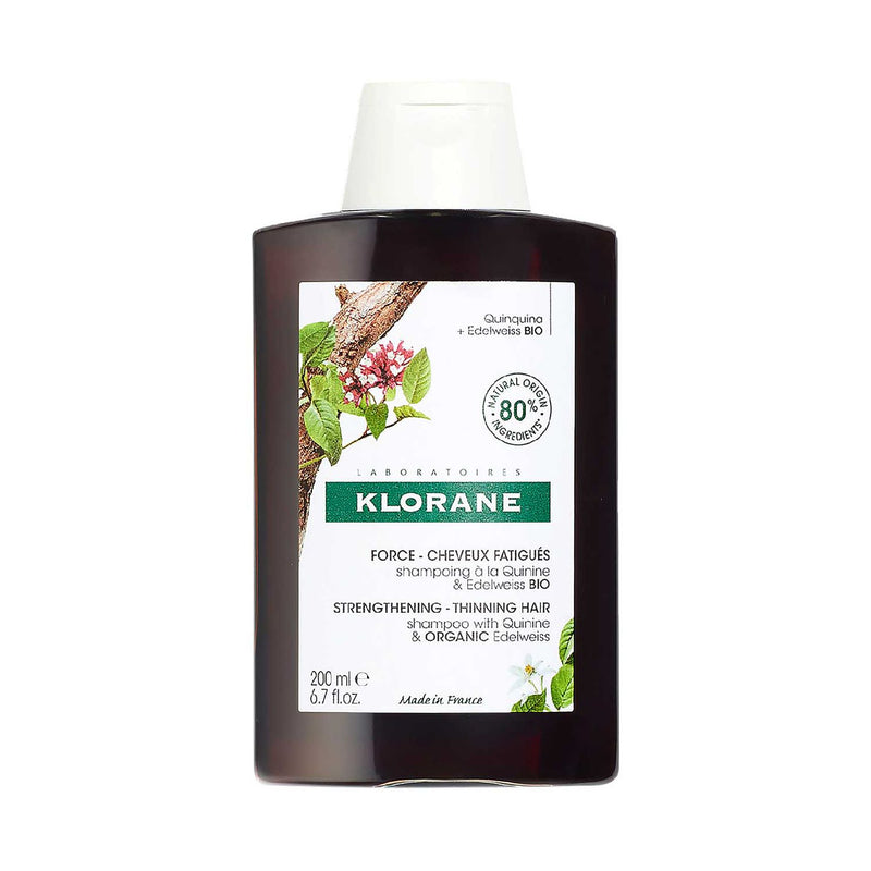Klorane strengthening shampoo quinine organic edelweiss 200ml, UK version
