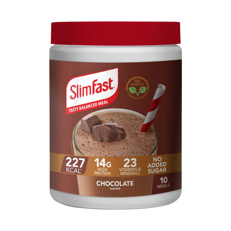 SlimFast chocolate flavour shake meal replacement 375g (British brand)