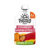 Boots Piccolo Strawberry Banana Peach Organic Baby Food Puree 100g- Buy online at McGrocer