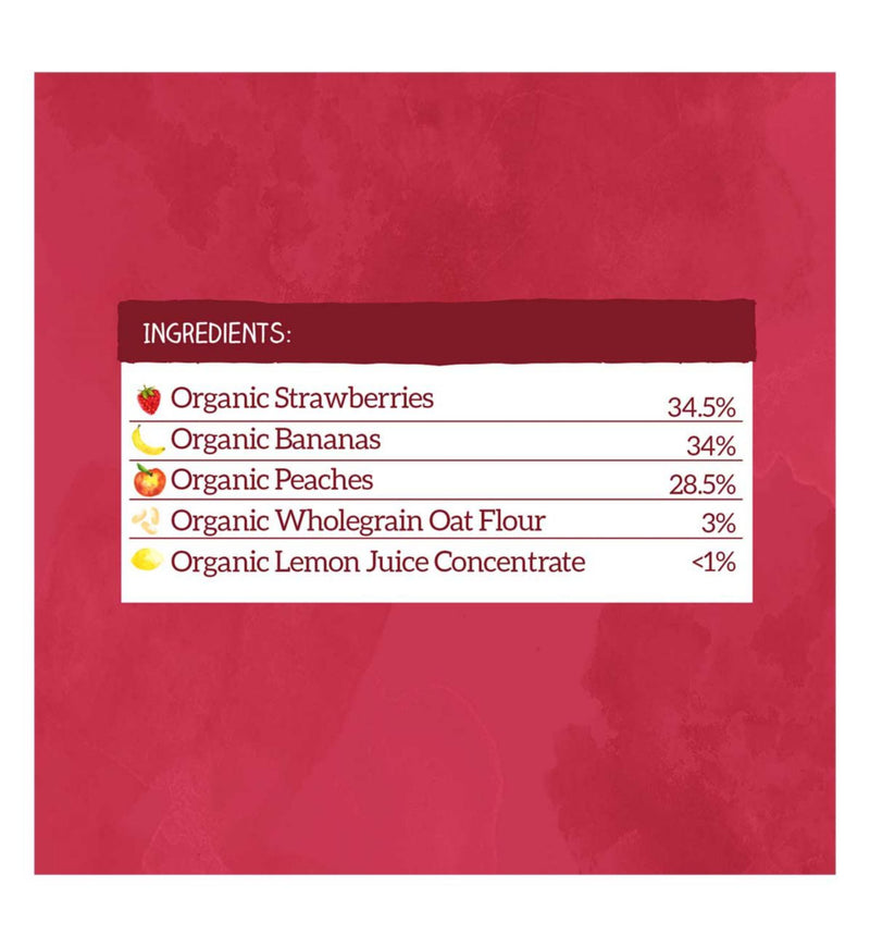 Piccolo strawberry banana peach baby food pouch 100g, imported from the UK