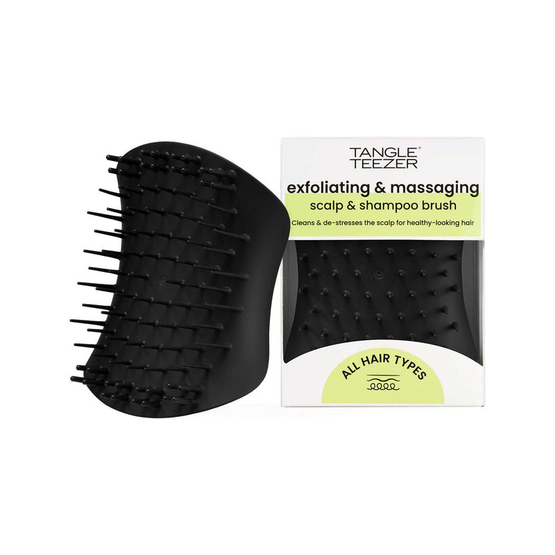 Tangle Teezer scalp exfoliator and massager Onyx Black (British brand)