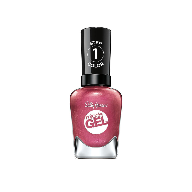 Sally Hansen Miracle Gel nail polish Saturn It Up pink shimmer 14.7ml, UK version