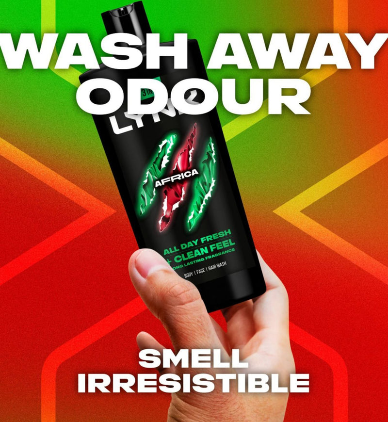 LYNX Africa 3-in-1 shower gel 700ml, UK version