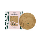 Leaf & Bloom Bamboo Plant Pot Mats Trio, UK version