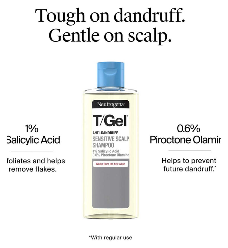 Neutrogena T Gel Shampoo Sensitive Scalp 150ml, imported from the UK