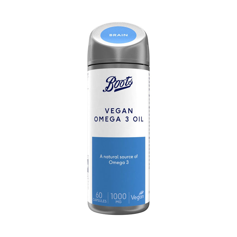 Boots vegan Omega 3 Oil capsules 1000 mg 60 count - British product