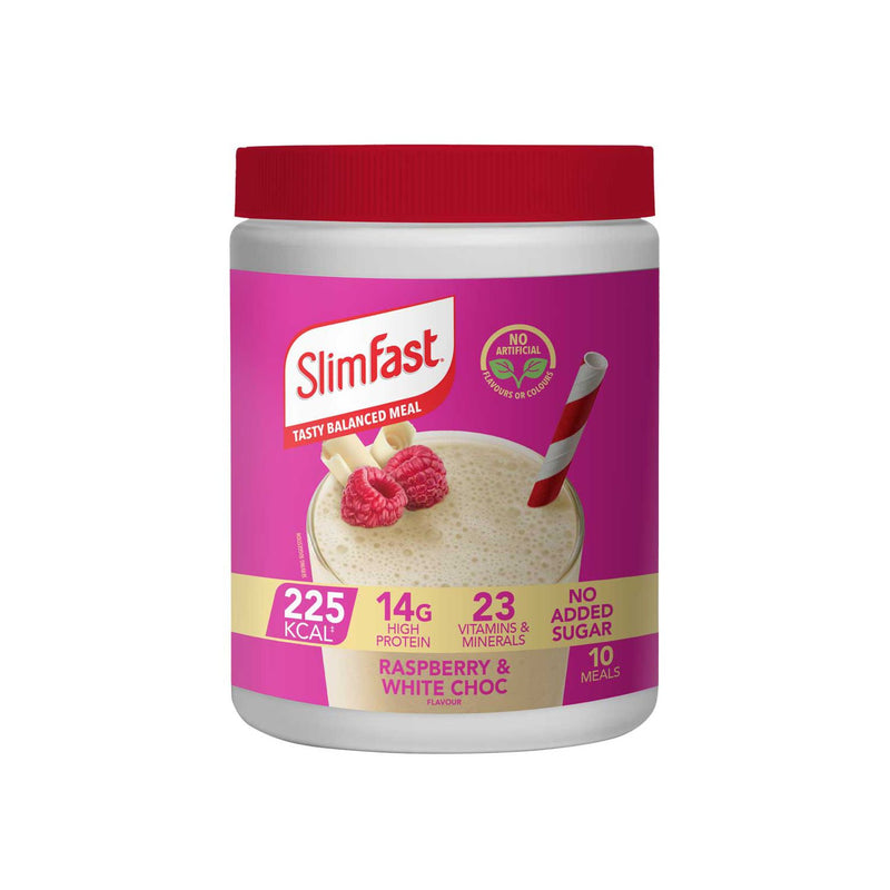 SlimFast raspberry white chocolate meal replacement shake 365g (British brand)