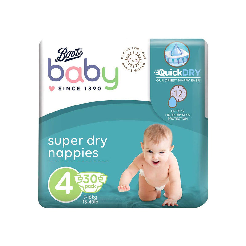Boots Baby nappies size 4 maxi 30 pack - British product