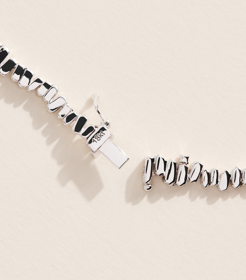 Suzanne Kalan white gold blue sapphire tennis necklace - British product