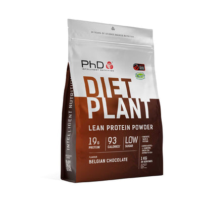 Boots PHD Diet Plant Protein Powder Belgian Chocolate 1kg- Buy online at McGrocer