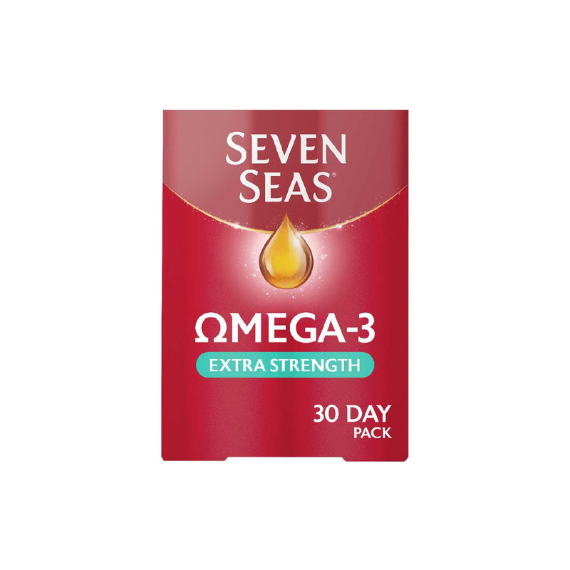 Seven Seas Omega-3 Extra Strength fish oil capsules 30 pack (British brand)