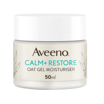 Boots Aveeno Face CALM+RESTORE Oat Gel Moisturiser 50ml- Buy online at McGrocer