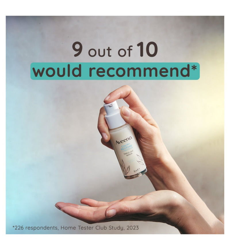 Aveeno Calm Plus Restore serum bottle 30ml - British product