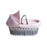 Clair de Lune pink wicker basket 76 cm - British product