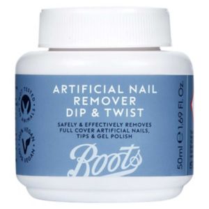 Boots artificial nail remover dip twist 50ml - British product