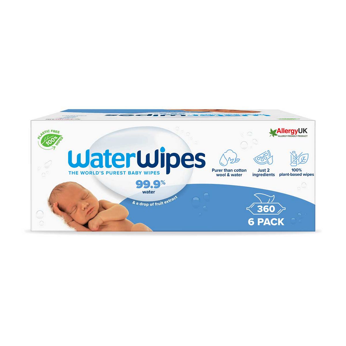 WaterWipes Original Plastic Free Baby Wipes 6pk (360 wipes) GOODS Boots