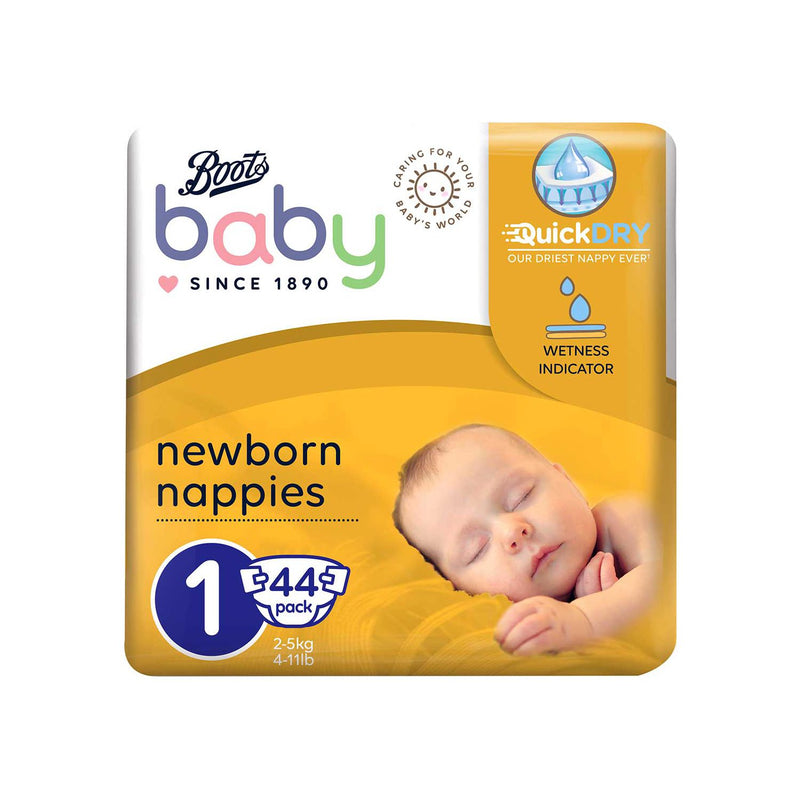 Boots Baby Nappies New Born 44s - British product