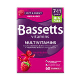 Boots Bassetts Multivitamins Raspberry Flavour Soft Chews 7-11 Years 60 Pack- Buy online at McGrocer
