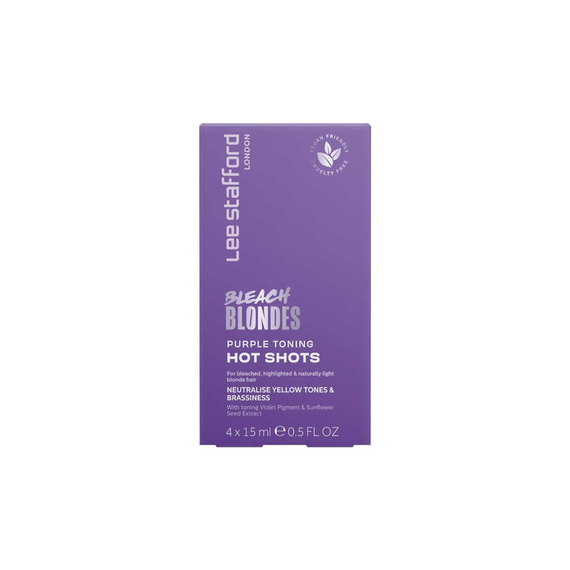Lee Stafford purple toning hot shots 4x15ml (British brand)