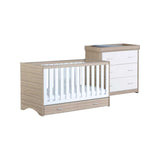 Babymore cot bed room set oak white - British product