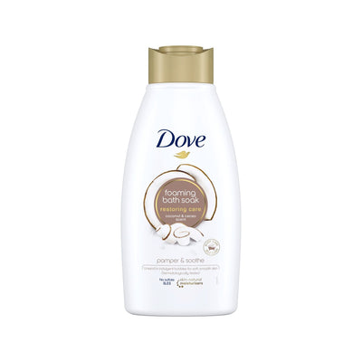Boots Dove Restoring Care Foaming Bath Soak Coconut & Cacao 450ml- Buy online at McGrocer