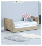 Babymore Veni cot bed oak white nursery furniture - British product