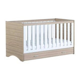 Babymore Veni cot bed oak white nursery furniture - British product
