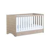 Babymore Veni cot bed oak white nursery furniture - British product