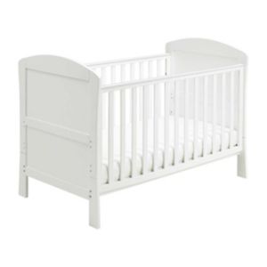 Babymore Aston Dropside Cot Bed White - British product