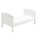Babymore Aston Dropside Cot Bed White - British product