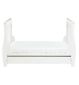 Babymore stella sleigh cot bed dropside with drawer - British product