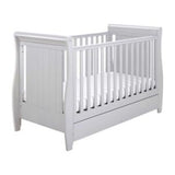 Lit bébé Babymore Stella Sleigh avec tiroir, gris