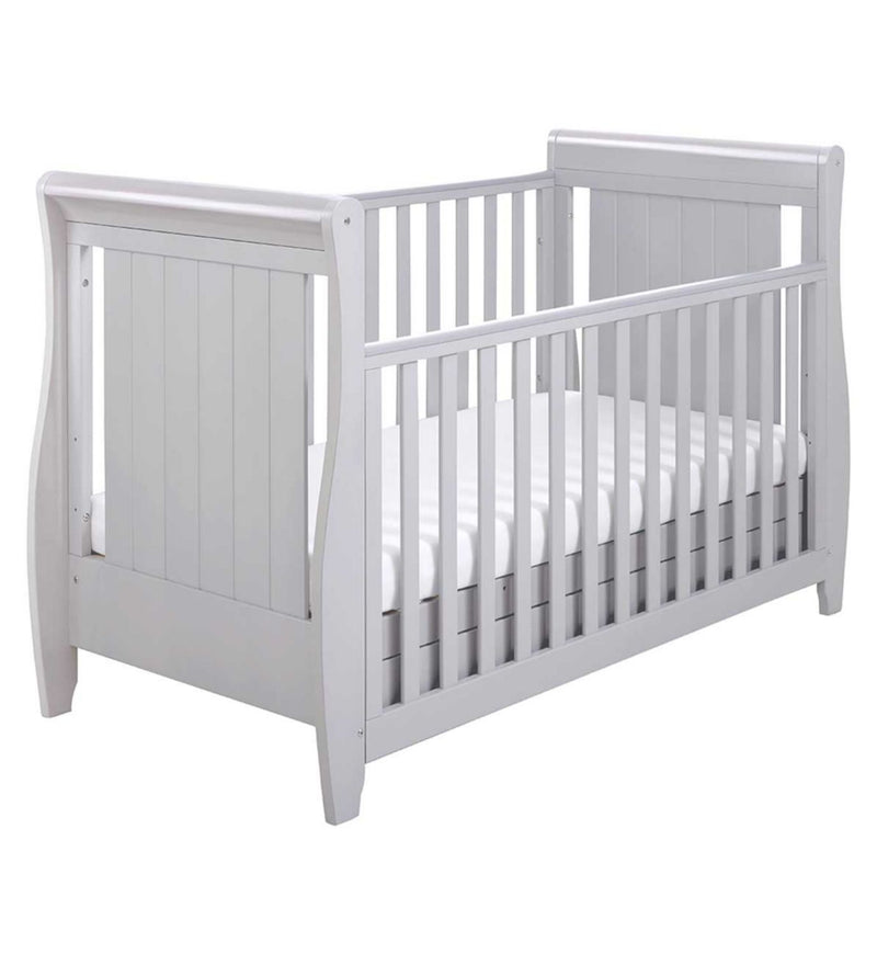 Babymore Stella Sleigh Cot Bed with Drawer Grey - British product