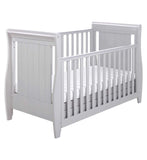 Babymore Stella Sleigh Cot Bed with Drawer Grey - British product