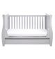 Babymore Stella Sleigh Cot Bed with Drawer Grey - British product