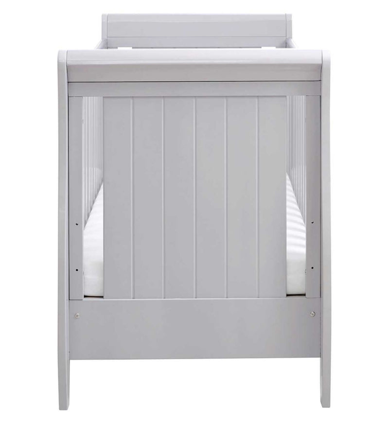 Babymore Stella Sleigh Cot Bed with Drawer Grey - British product