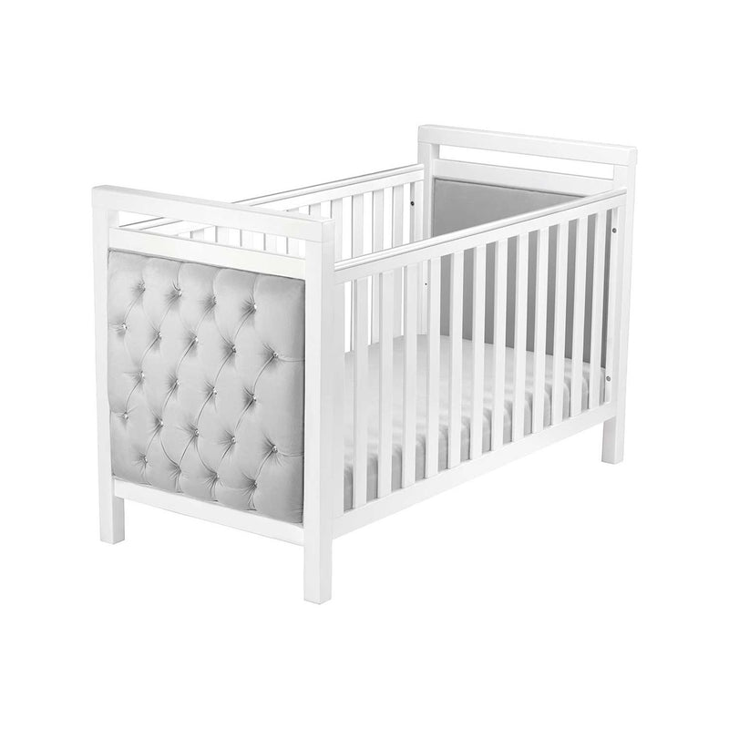 Babymore Velvet Deluxe Cot Bed White - British product