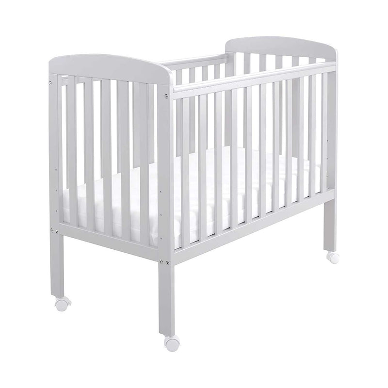Babymore grey space saver cot with wheels - British product