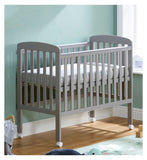 Babymore grey space saver cot with wheels - British product