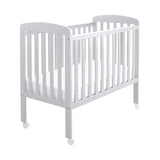 Babymore grey space saver cot with wheels - British product