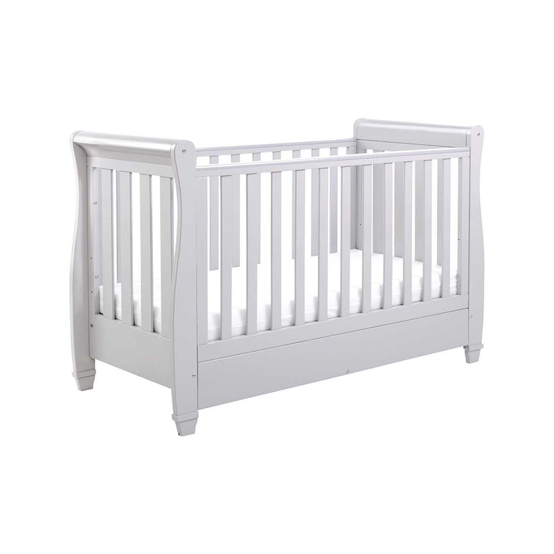Babymore Eva Sleigh Cot Bed Dropside Grey - British product