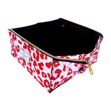 The Flat Lay Co. Open Flat Box Makeup Bag in Pink Leopard Print GOODS Boots