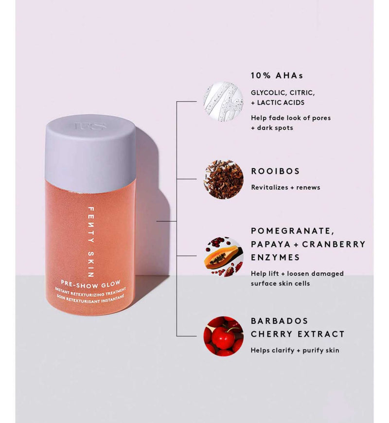 Fenty Skin Pre-Show Glow AHA treatment refill, UK version