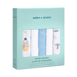 Boots Aden + Anais Cotton Muslin Squares Natural History 5 Pack- Buy online at McGrocer