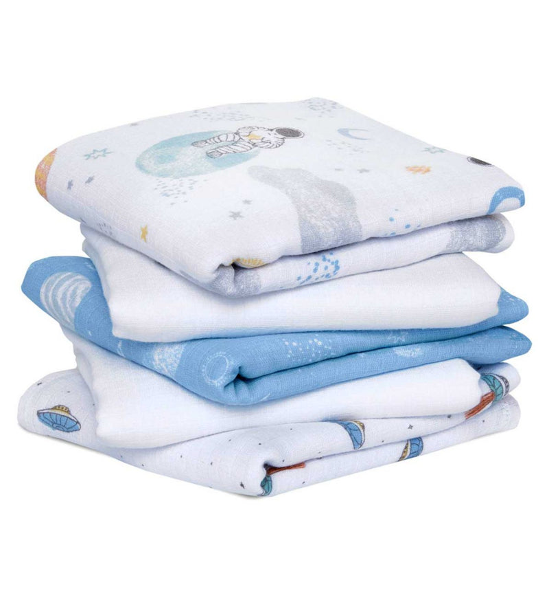 aden + anais Cotton Muslin Squares Natural History 5 Pack - British product