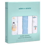 aden + anais Cotton Muslin Squares Natural History 5 Pack - British product