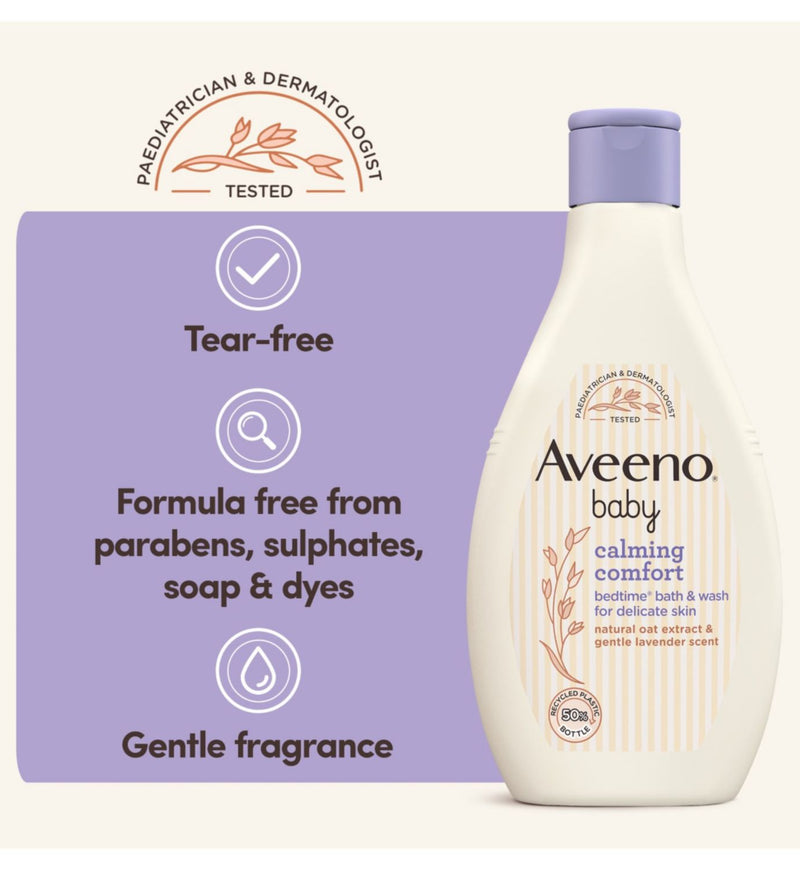 Aveeno Baby Calming Comfort Bedtime Bath Wash 250ml - British product