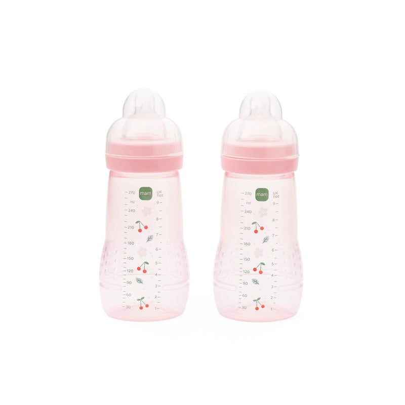 MAM Easy Active baby bottle pink 270ml, imported from the UK